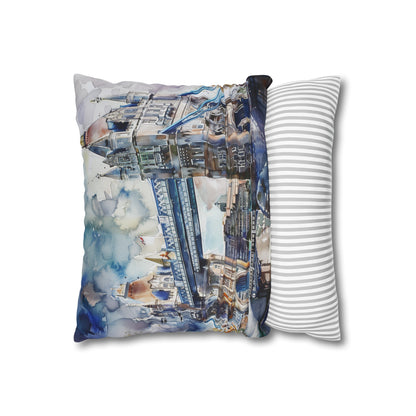 London Bridge Watercolor Dreams Pillowcase - High-quality, comfortable, and stylish design for all seasons. Perfect gift!