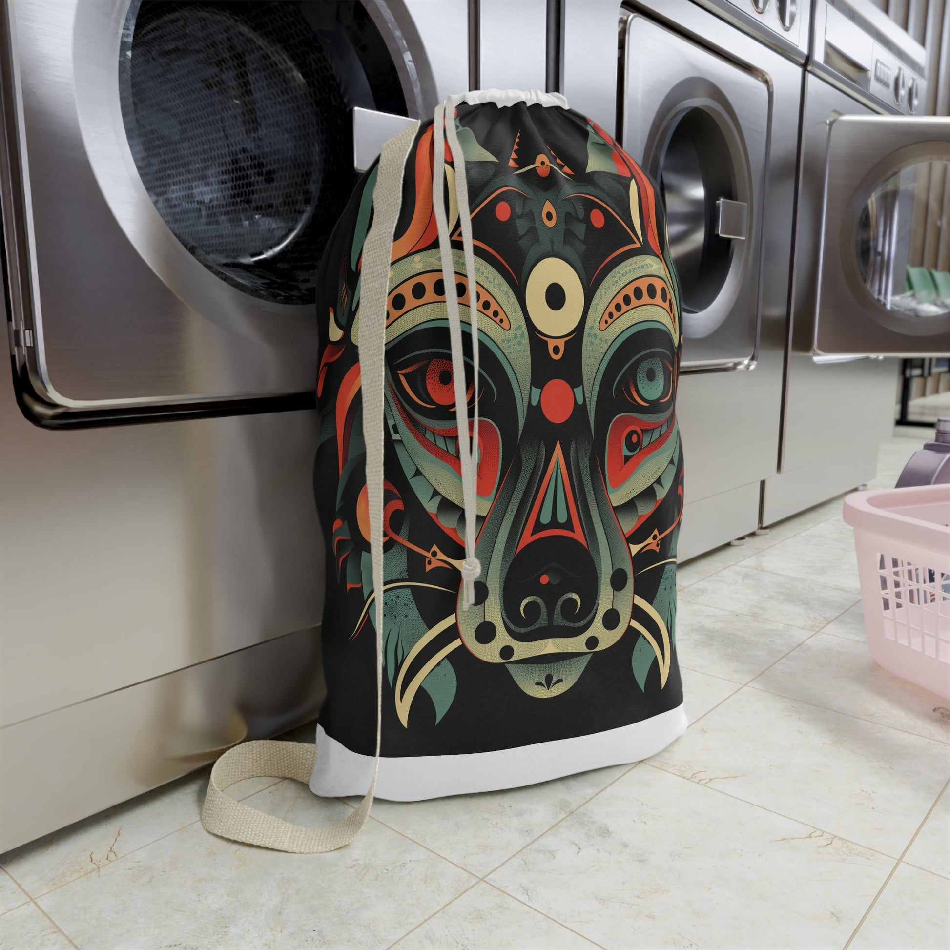 Tribal Animal Totem Laundry Bag | Home Decor | Accessories, All Over Print, AOP, Bags, Laundry, Sublimation | Prints with Passion