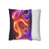 Retro Motorcycle with Neon Trail (Edition II) — 40×40 Cushion Cover — Sofa & Living Room Lifestyle View
