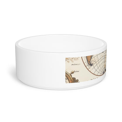 Wanderlust Pet Bowl: Vintage Maps