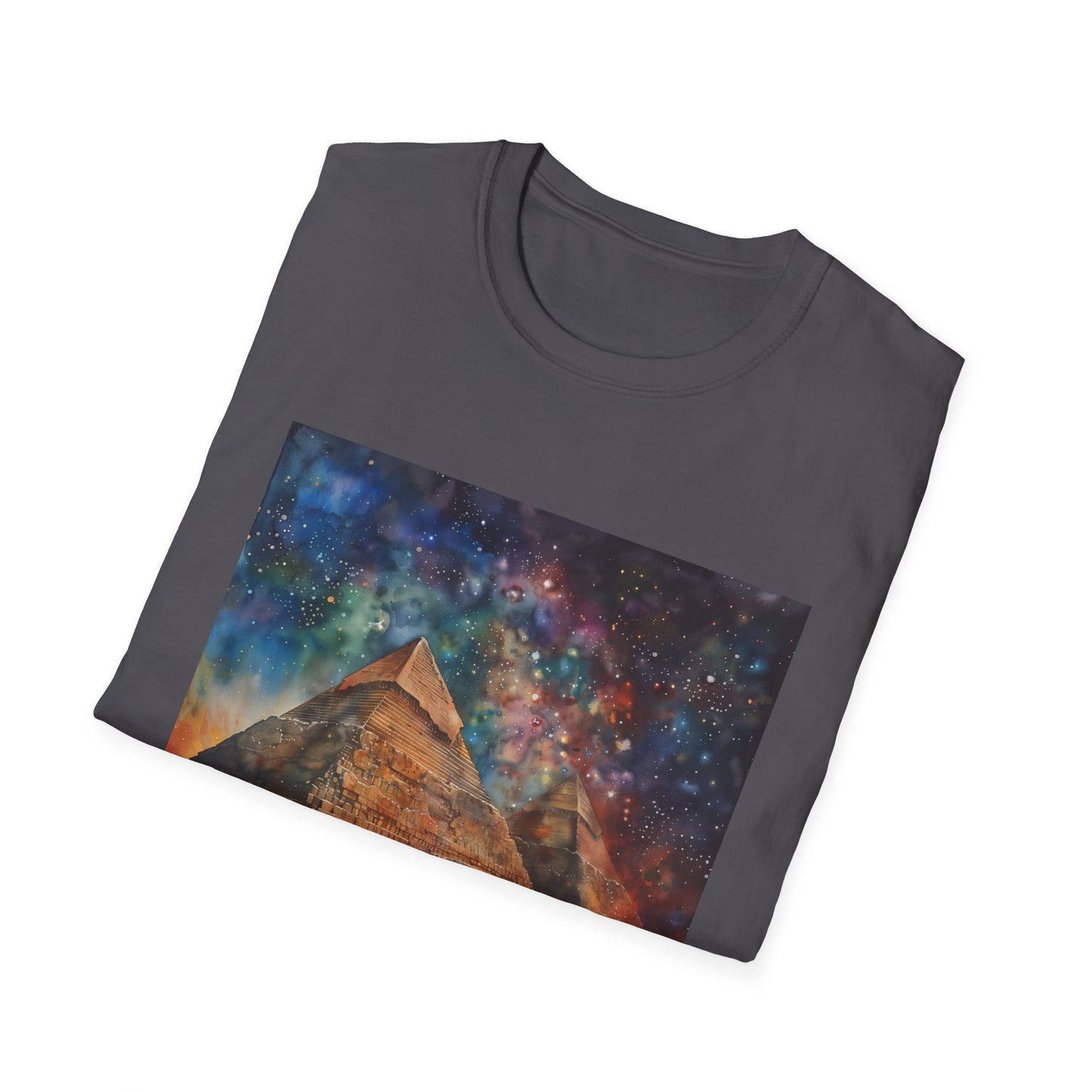 Timeless Treasures: The Egyptian Pyramids Watercolor T-shirt