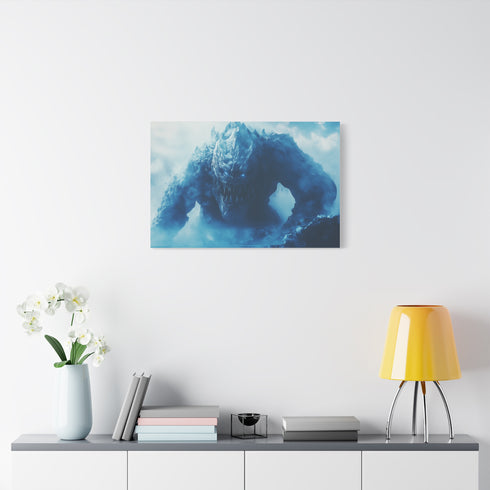 Ancient Colossus Awakening from Ice — Canvas Wall Art — Product Detail View 7