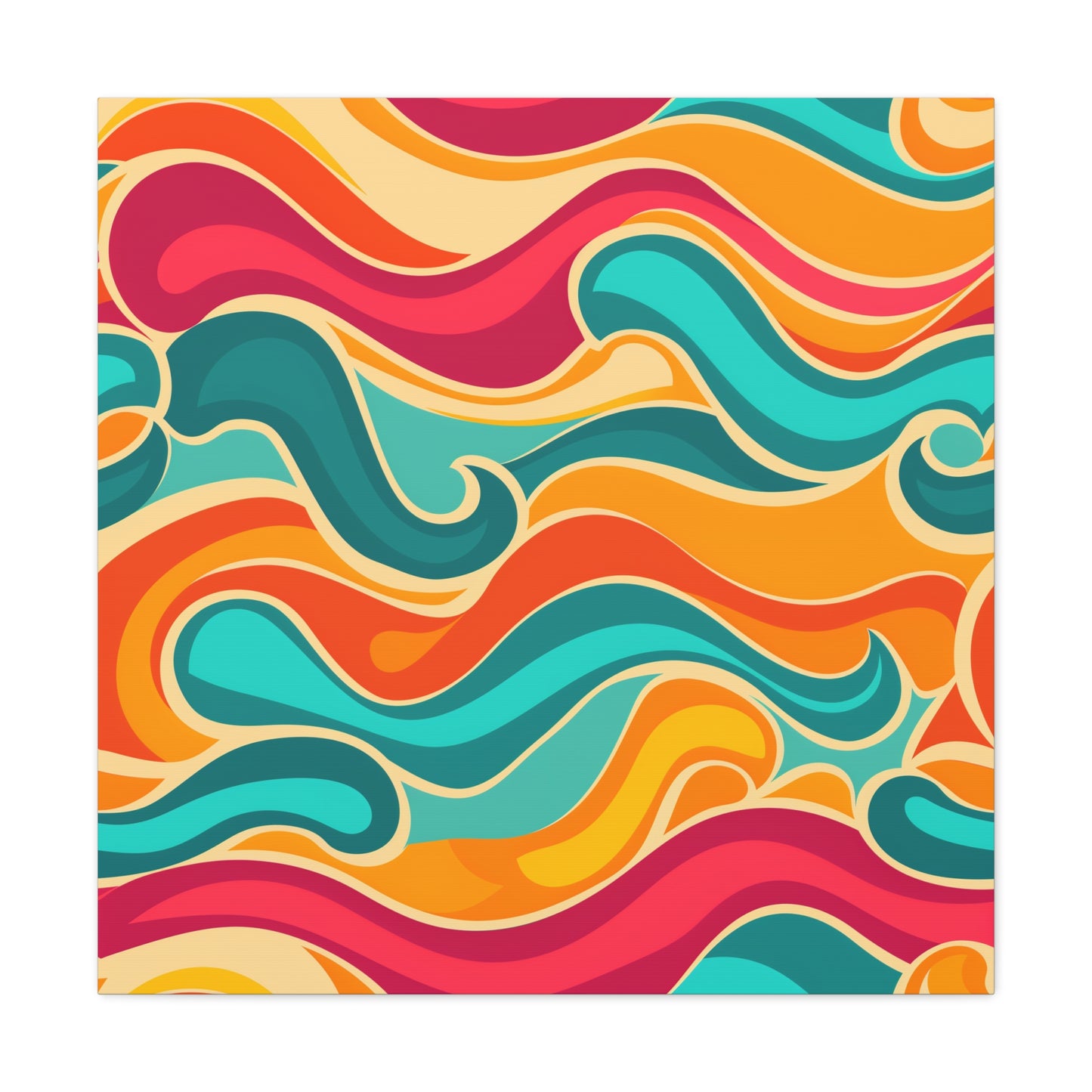 Retro Waves Canvas Print | Canvas | Art & Wall Decor, Canvas, Fall Picks, Hanging Hardware, Home & Living, Indoor, Top Spring Products, Valentine's Day promotion | Prints with Passion