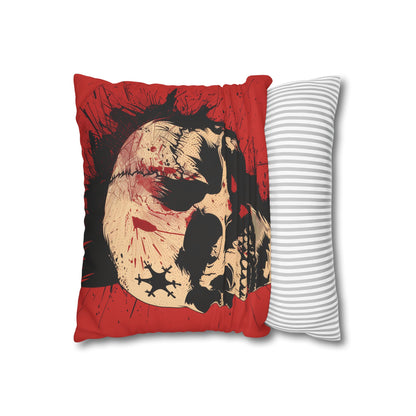 "Rock On Skull Pillowcase - Bold punk rock design for edgy style in your bedroom, high-quality material, perfect gift. Shop now!"