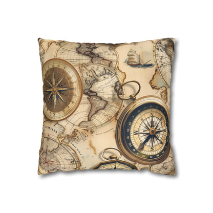 Vintage Maps Pillow Case Set - Experience nostalgia with intricate old-world map pattern, high-quality fabric for cozy sleep.