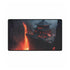 Levitating Temple Above Lava River — XL & XXL Desk Mat — Gaming & Workspace Desk Setup View