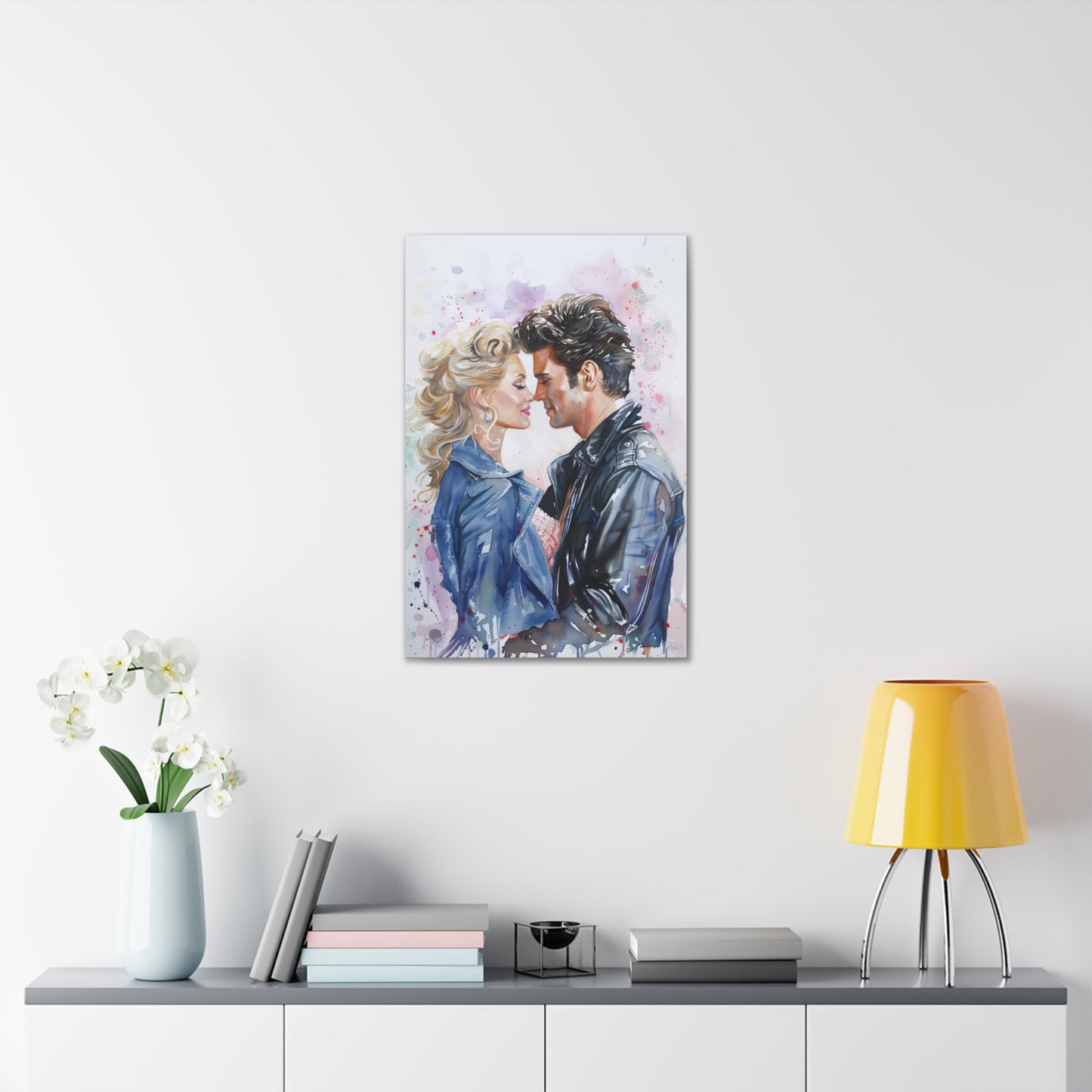 Summer Lovin: Sandy and Danny in Watercolor