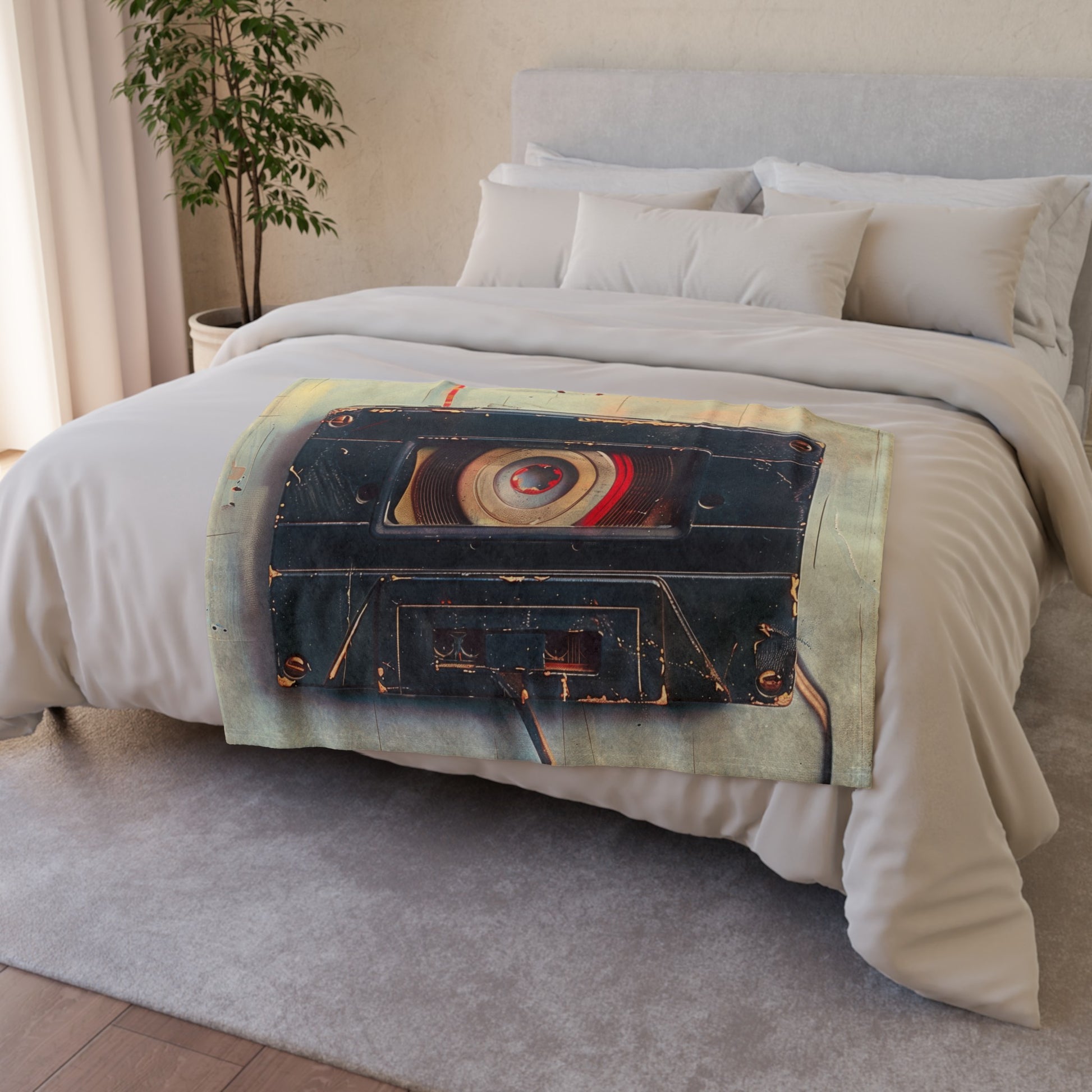 this blanket is a must-have for anyone who appreciates vintage vibes and macadelic vinyl.