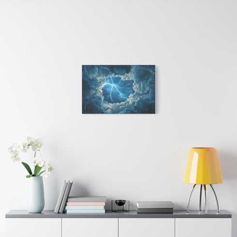 Sky Cracked Open by Thunder God — Canvas Wall Art — Kiln-Dried Pine Frame & Ready-to-Hang Back View