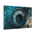 Spiral Staircase into Deep Ocean Trench — Canvas Wall Art — Side Profile & Stretched Corner Detail