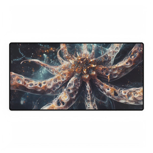 Starborn Creature Made of Fractals — XL & XXL Desk Mat — Full Top-Down Artwork View