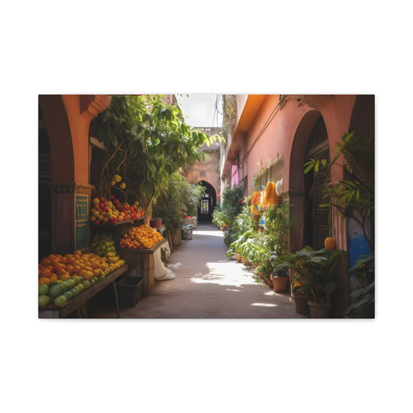 Marrakech Morocco Colorful Markets Gardens — Canvas Wall Art — Front Gallery-Wrapped Canvas View