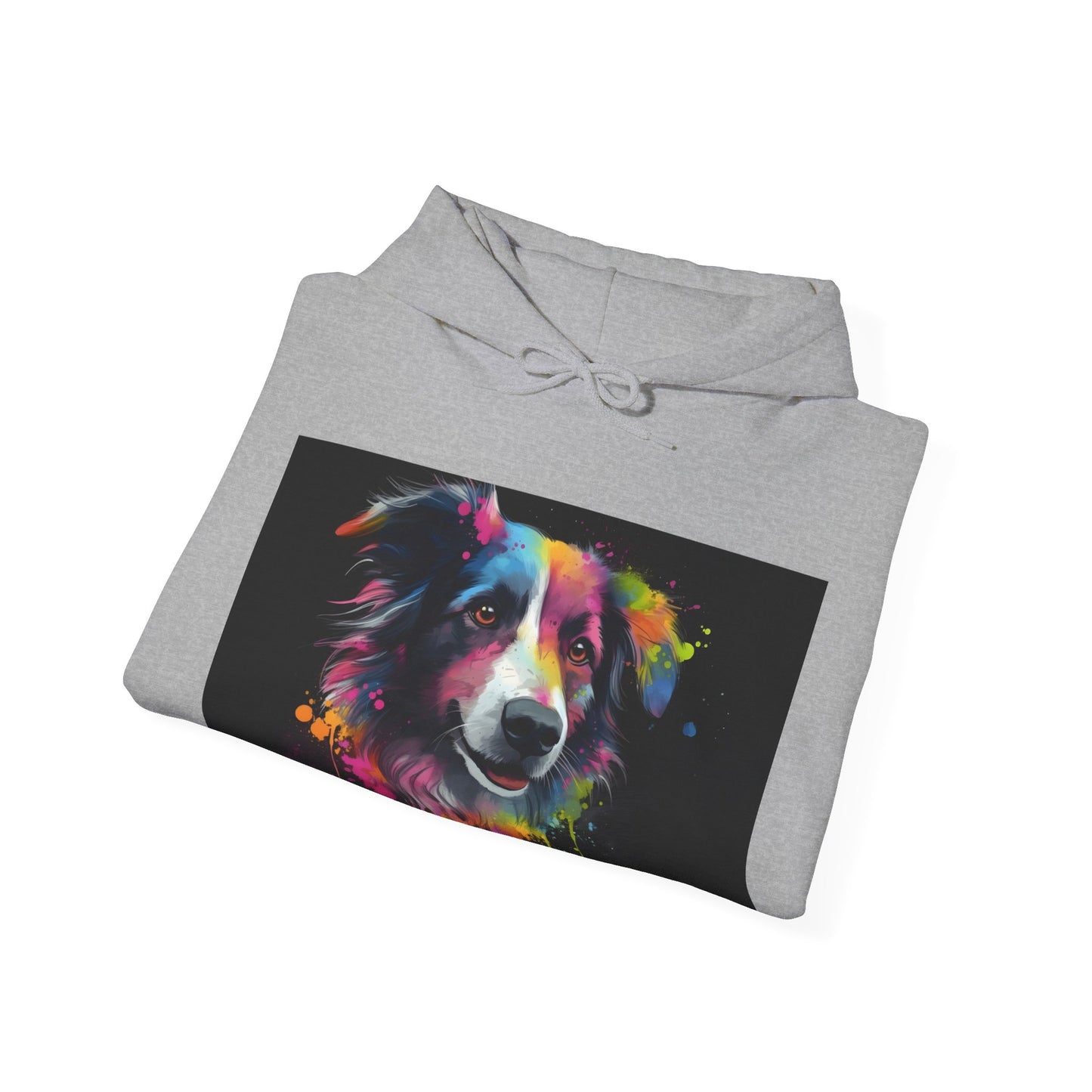 Smiling Collie Majesty Watercolor Hoodie