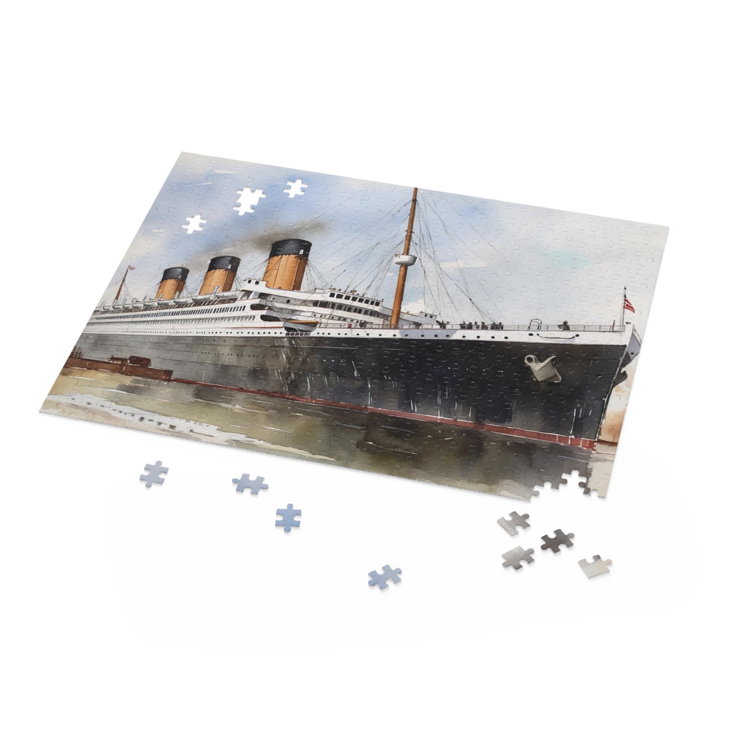 "Titanic Ship Jigsaw Puzzle - Intricately detailed and challenging puzzle for history buffs"