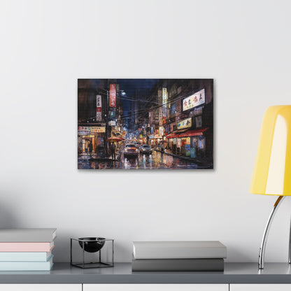 Tokyo Night Skyline Canvas Print