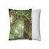 Magical Deer in Enchanted Forest — 40×40 Cushion Cover — Soft Brushed Fabric Texture Close-Up