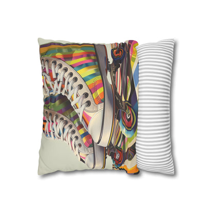 "Retro Roll Pillowcase - Vintage Roller Skate Design for Stylish Comfort and Fun | Perfect Gift Option"