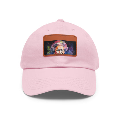 Regal Glow: Queen Elizabeth II Watercolor Neon Cap