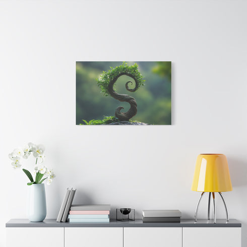 Spiral Tree Growing Upside Down — Canvas Wall Art — Product Detail View 7