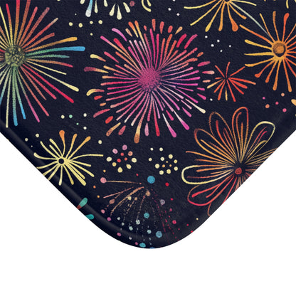 Fireworks Festive Bath Mat