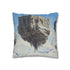 Floating Ruins Orbiting a Frozen Planet — 40×40 Cushion Cover — Double-Sided Back & Concealed Zip Detail