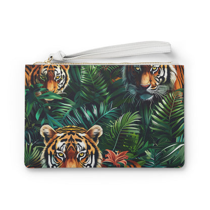 Tiger Safari Clutch Bag | Clutch Bags | Accessories, All Over Print, AOP, Assembled in the USA, Assembled in USA, Bags, Made in the USA, Made in USA, Vegan | Prints with Passion