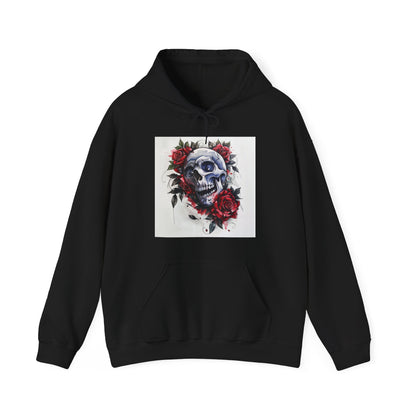 Morbid Bloom Skull Rose Hoodie | Hoodies | DTG, Hoodies, Men's Clothing, Regular fit, Unisex, Women's Clothing | Prints with Passion