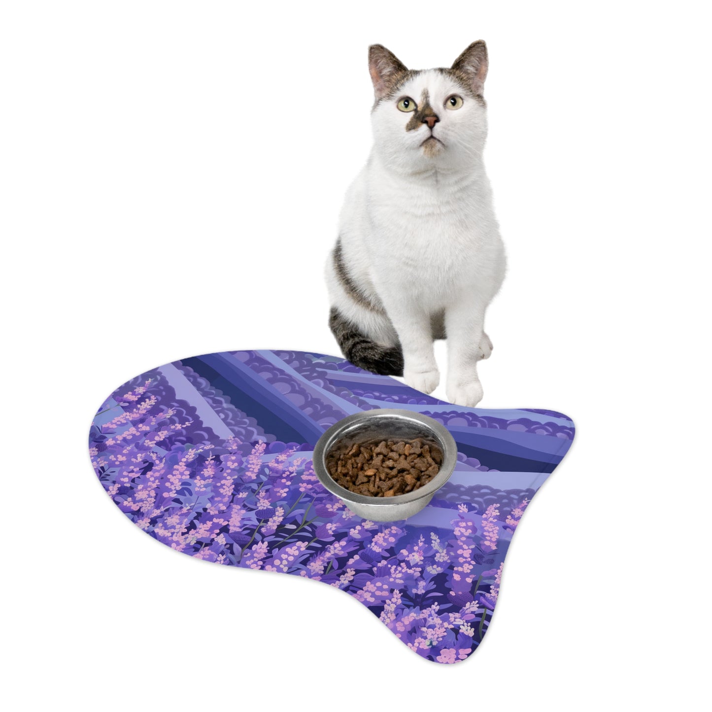 Lavender Fields Pet Feeding Mat