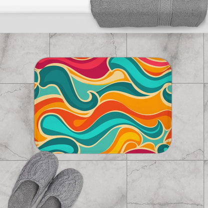 Retro Waves Vibrant Bath Mat