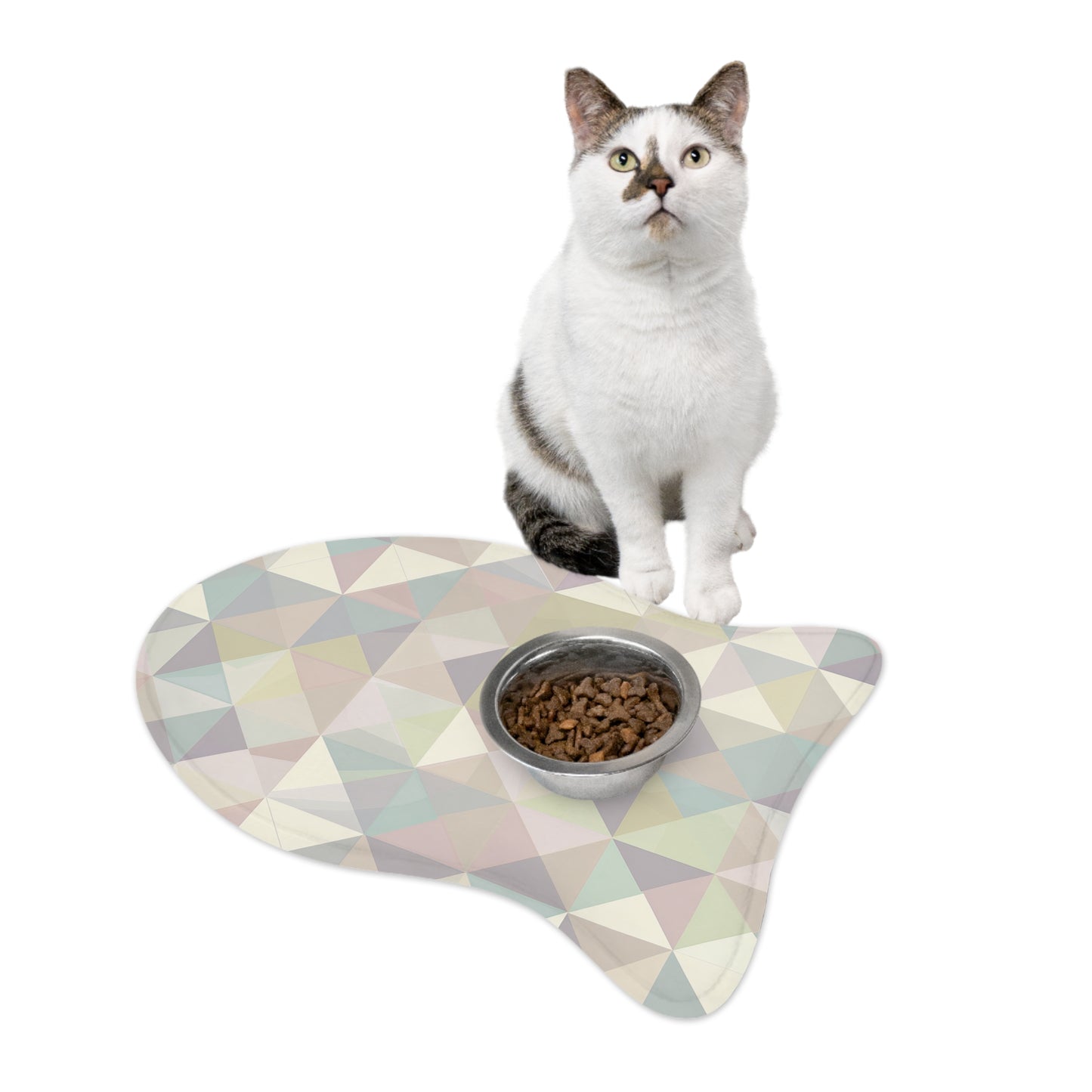 Chic Geometric Pet Feeding Mat