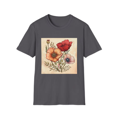 Blooming Brilliance: Hand-Drawn Floral T-shirt
 Whispering Petals: Hand-Drawn Florals T-shirt
 Flourish: Botanical Sketches T-shirt