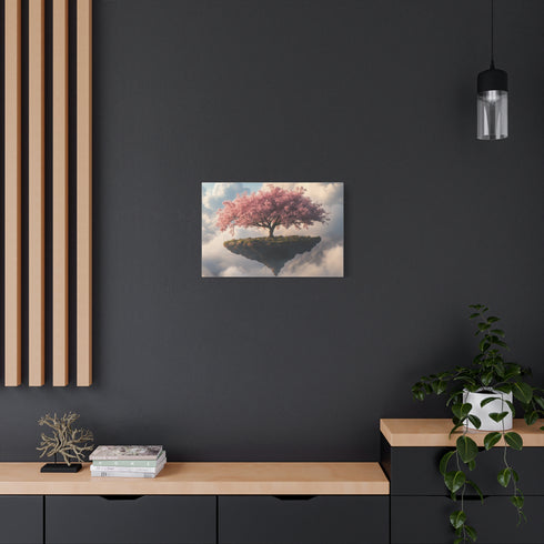 Floating Island with Cherry Blossom Trees — Canvas Wall Art — Product Detail View 5