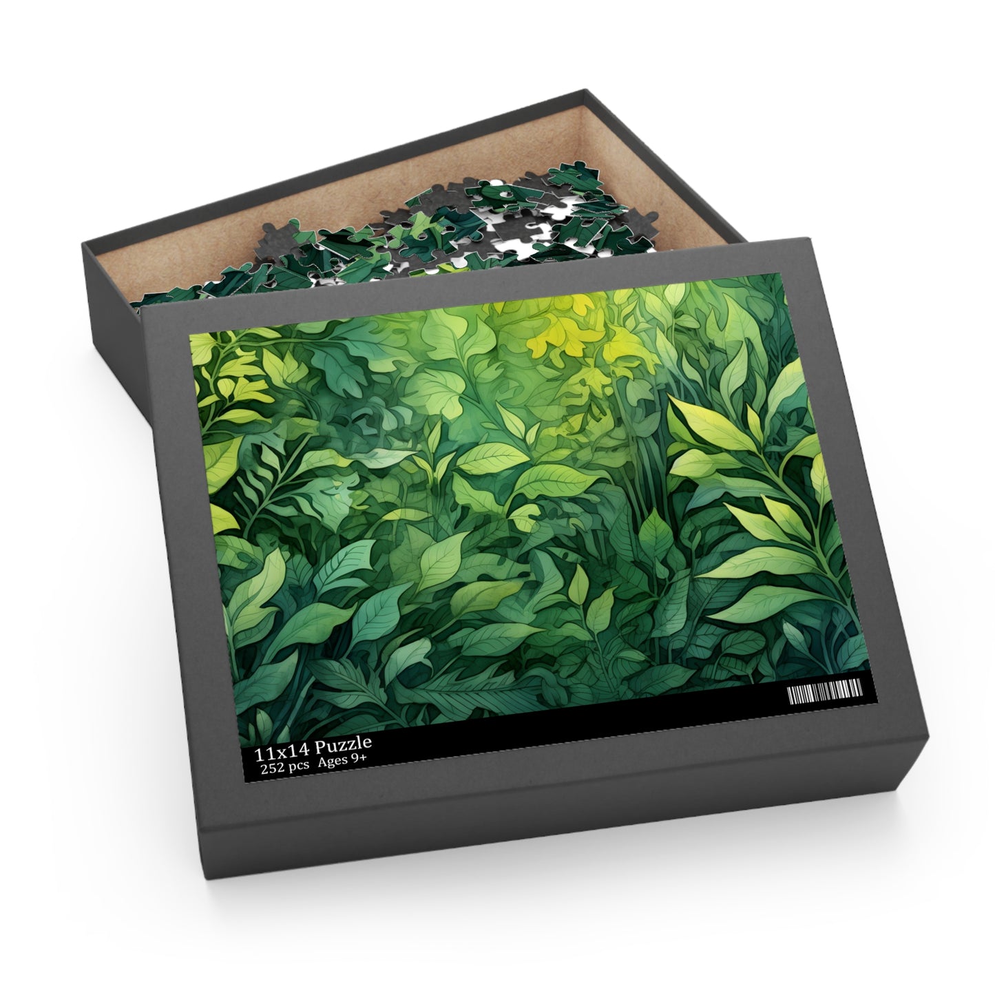 "Summer Foliage Texture Wonderland Puzzle - Vibrant watercolor jigsaw for Tolkien Street enthusiasts"