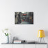 Cyberpunk Alleyway with Flying Cars — Canvas Wall Art — Product Detail View 7
