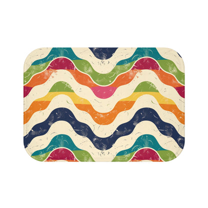 Retro Waves Bath Mat | Bath Mats | Bath, Bathroom, Home & Living, Indoor, Sublimation | Prints with Passion