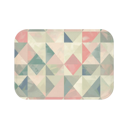 Peachy Geometric Bath Mat | Bath Mats | Bath, Bathroom, Home & Living, Indoor, Sublimation | Prints with Passion