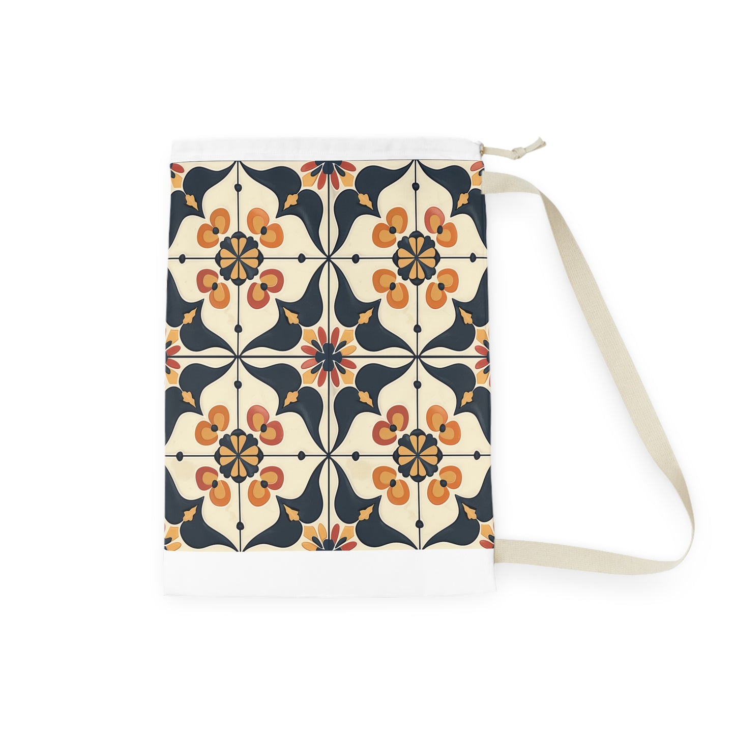 "Stylish Tile Pattern Laundry Bag for Elegant Laundry Routine"