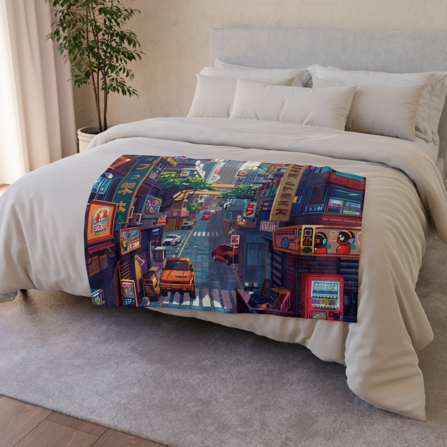 Dive into a world of retro gaming nostalgia with our Pixel Paradise Blanket: A Retro Gamer's Dream. Perfect for gamers of all ages looking to add a fun and vibrant touch to their space.