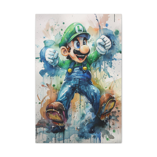 Luigi Canvas: Ready to Leap into Action! | Canvas | Art & Wall Decor, Canvas, Fall Picks, Hanging Hardware, Home & Living, Indoor, Top Spring Products, Valentine's Day promotion | Prints with Passion