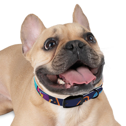 Neon Graffiti Dog Collar: Urban Style Statement