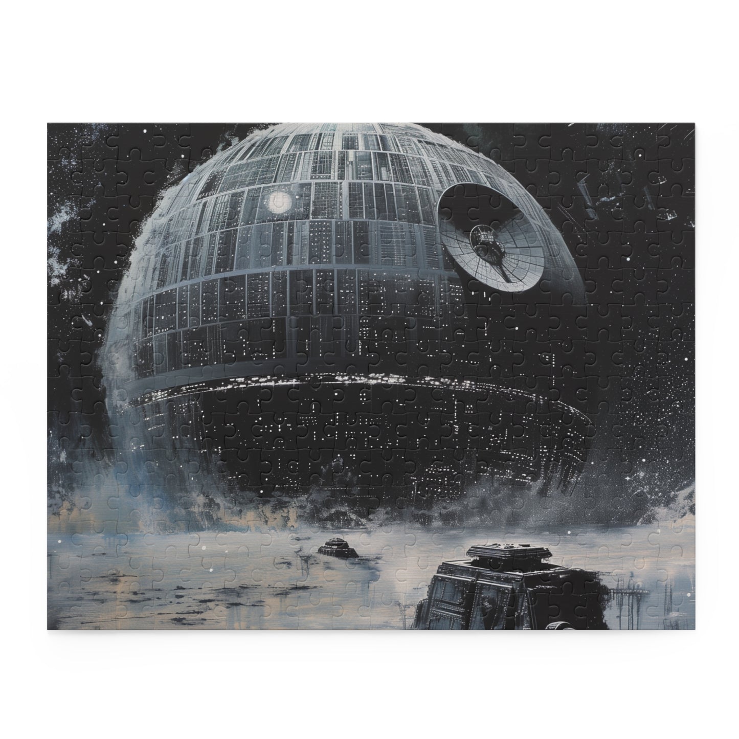 Intricate Death Star Wars jigsaw puzzle for fans and enthusiasts, hours of entertainment