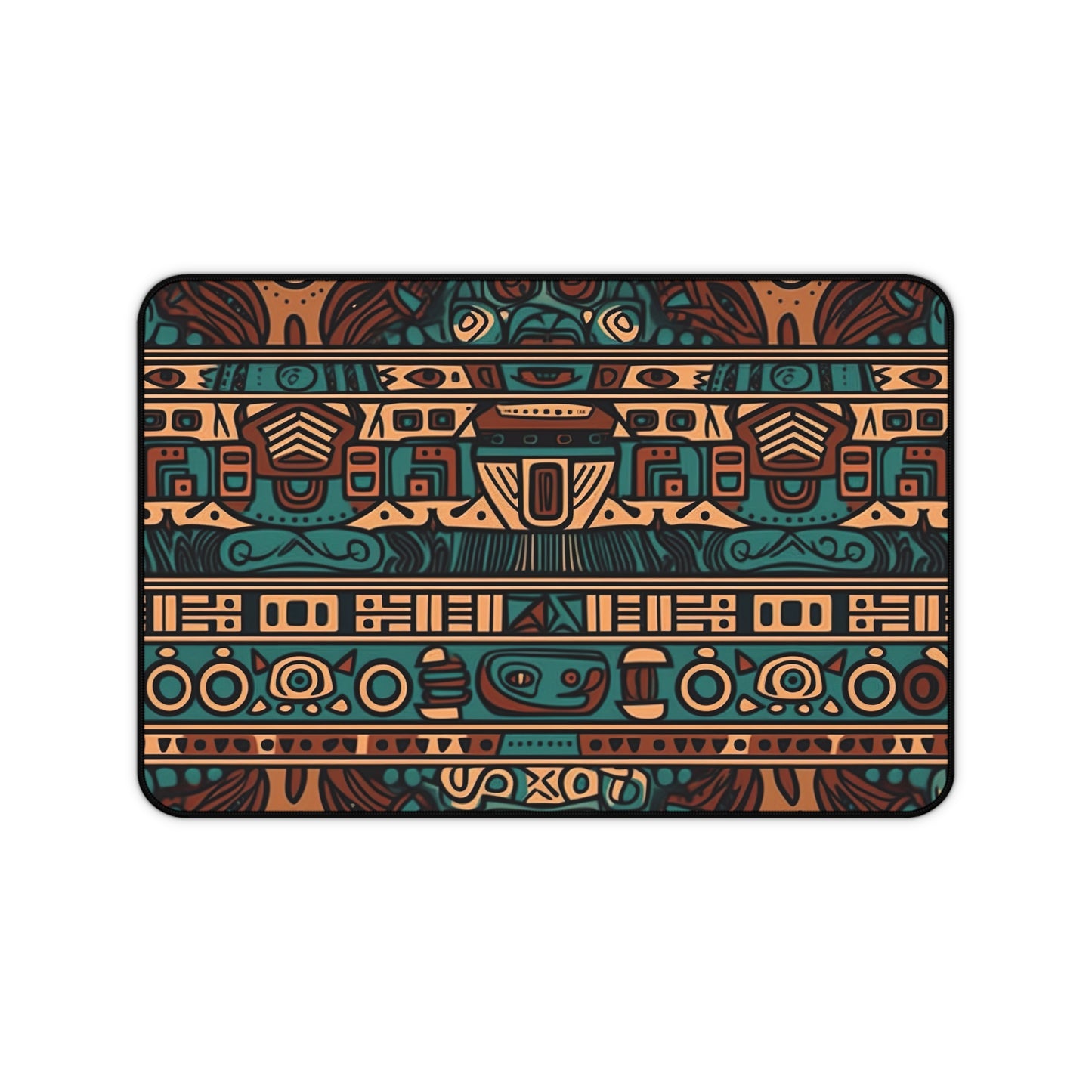 "Stylish Modern Aztec Desk Mat for Cultural Flair and Desk Protection"