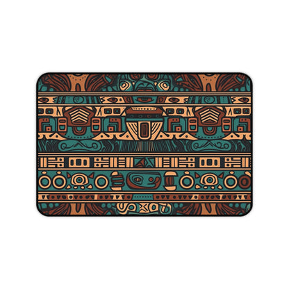 "Stylish Modern Aztec Desk Mat for Cultural Flair and Desk Protection"