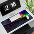 Ghostly Train Crossing Rainbow Bridge Gaming XXL Extended Desk Mat