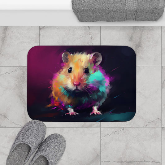 Neon Hamster Haven Bath Mat | Bath Mats | Bath, Bathroom, Home & Living, Indoor, Sublimation | Prints with Passion