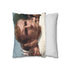 Bobby Moore England World Cup (Edition II) — 40×40 Cushion Cover — Soft Brushed Fabric Texture Close-Up