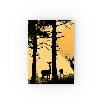 "Forest Whispers: Deer Silhouette Journal - High-quality and versatile nature-inspired notebook, perfect for all seasons. Makes a great gift!"