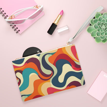 Retro Waves Clutch Bag