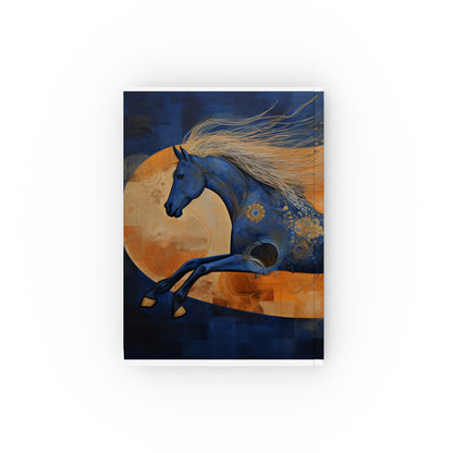 "Equine Spirit: Artistic Horse Journal - Captivating abstract painting cover, perfect for equestrian enthusiasts and art lovers"