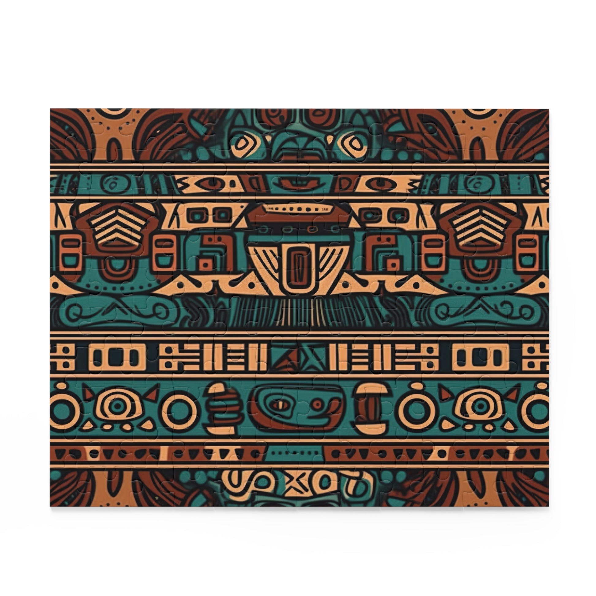 Aztec Pattern Jigsaw Puzzle - Intricate and captivating design for a challenging mind game.